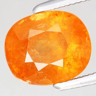 Granada Spessartite 2,85 ct 8,4x7,2 mm almofada natural não aquecida laranja-vermelha da Namíbia - Imagem 1 de 4