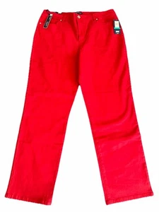 Bandolino Stretch Jeans In Woman’s 16 Red NWT ( Red Is Darker Than In Photos) - Picture 1 of 8