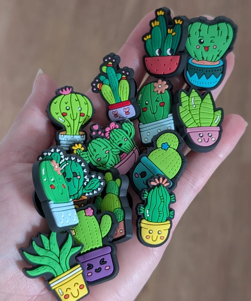 Cactus Plant Shoe Charms – Cute Succulent Jibbitz Style (14 Variations)