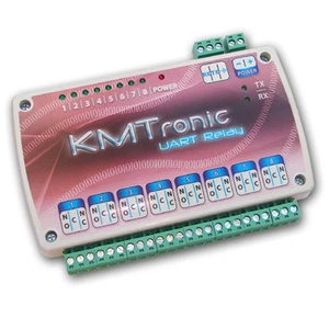 KMTronic UART Placa Relé 8 Canales Controlada en Serie CAJA - 12V - Imagen 1 de 2