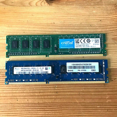 Crucial Hynix 8GB (2x4GB) DDR3L 1600MHz PC3L-12800 Desktop Memory CT51264BD160BJ - Image 1 of 4