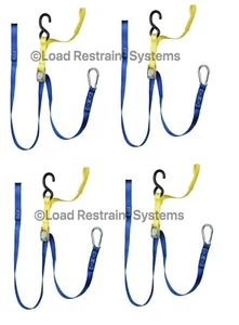 (4 Pack) Motorbike Tie Down, Motorcycle Restraint, Tie Down Strap - Picture 1 of 1