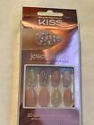 KISS Jewel Fantasy Pink Gems Glitter Med Almond Shape 30 nails 6 Jeweled #69116