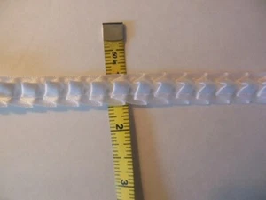 5/8" WHITE PLEATED RIBBON, NEW, BY THE YARD - Picture 1 of 2