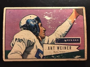 🏉 1952 Bowman Small Football # 114 Art Edward Weiner 🏈 Dallas Texans - Bild 1 von 3