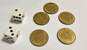 1996 Monopoly Star Wars Limited Collectors Edition dice coin Replacement Pieces - Picture 1 of 5