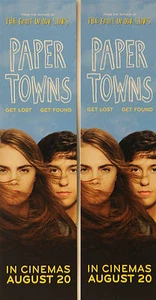 PAPER TOWNS FILM BOOKMARKS X 2 -  NAT WOLF CARA DELEVINGNE - JOHN GREEN - Picture 1 of 1