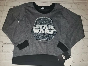 NWT Girls Sequin Star Wars Storm Trooper Sweater  Size L 14 OR XL 16  - Picture 1 of 2