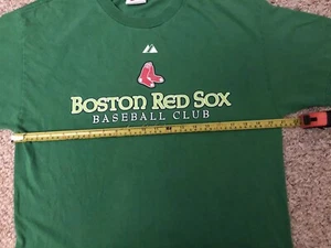 Camiseta de béisbol irlandesa Majestic para hombre adulto grande verde Boston Red Sox 1901 colección - Imagen 1 de 8