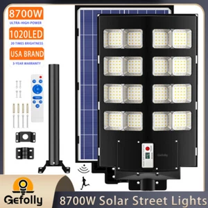 9999999999900LM Commercial Solar Street Lights Outdoor Dusk to Dawn Super Bright - Picture 1 of 21