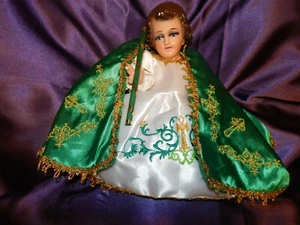 nino dios/ baby Jesus Hermoso Vestido San Judas Tadeo/ baby jesus medida en cms - Picture 1 of 7