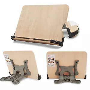 NICE O101 Book Stand Holder Reading Desk Cookbook Foldable Tray Maple Wood 23oz - Picture 1 of 12