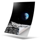 1 x Vinyl Sticker A5 - Planet Earth Space NASA Moon Blue #24374