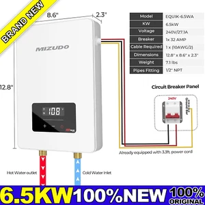 6500W Electric Tankless Water Heater Instant Hot Water Heater for whole house - Picture 1 of 9