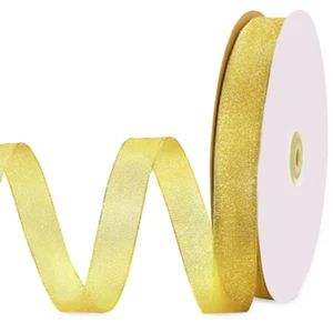 Cinta de brillo de 100 yardas cinta metálica para boda coser arco cinta de carrete - Imagen 1 de 9