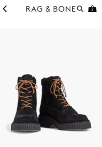 BNIB Rag & Bone Women’s Black Suede Sloane Boots Sz39 UK6 RRP £460 - Picture 1 of 6