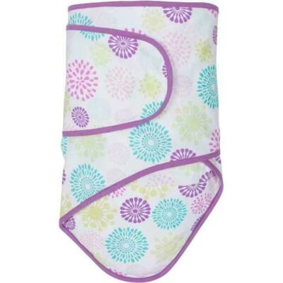 Miracle Blanket Baby Swaddle Blanket, Bursts with Purple Trim - Image 1 of 4