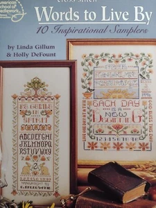 Cross Stitch patterns "Words to Live By...10 Inspirational Samplers"  - Picture 1 of 13