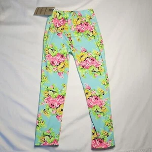 NWT Girls Bright Floral Leggings size 5- Multicolor - Picture 1 of 1