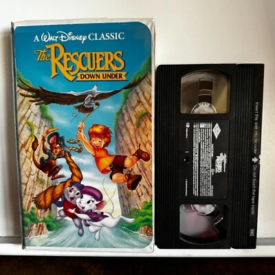 The Rescuers Down Under 1990 VHS Tape Walt Disney Bob Newhart Eva Gabor Animatio - Image 1 of 2