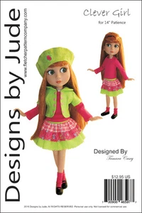 Clever Girl Doll Clothes Sewing Pattern for 14" Patience Doll Tonner - Picture 1 of 5