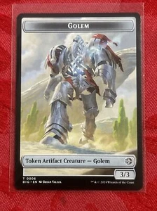 MTG - Golem Token - 0006 Outlaws of Thunder Junction: The Big Score - Picture 1 of 6