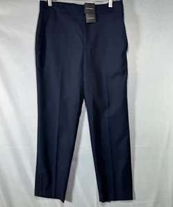 Club Monaco Damen marineblau Selbst CVR Knopf mittelhoher Bund Hose Pantalon Größe 6 189 $ - Bild 1 von 13