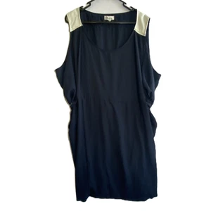 Grace Hill Designer Tie Front Tunic Dress-Sz 20-Navy/Cream- Knee Length -BNWT - Bild 1 von 7
