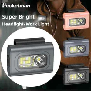 Mini Wiederaufladbare Stirnlampe Superhell COB Magnet Typ-C Headlight für Außen - Bild 1 von 20