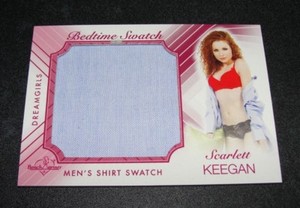 2017 Benchwarmer SCARLETT KEEGAN Dreamgirls #85 Worn Men's Shirt Swatch PLAYBOY