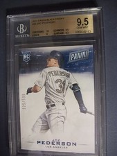 JOC PEDERSON 2015 Panini Black Friday #48 BGS GEM MINT 9.5 RC Dodgers /599