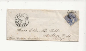 EARLY ELLICOTTS MILLS MD STEAMSHIP COVER TO VA VIA FORTRESS MONROE LOT RESEARCH - Picture 1 of 3