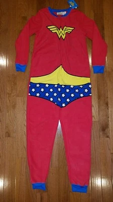 MARVEL WONDER MUJER 1 PIEZA LARGO COMPLETO JAMMIES POLAR LIGERO MEDIANO NUEVO CON ETIQUETAS Foto 1 de 4