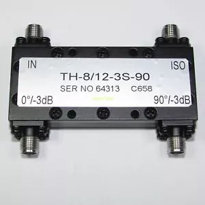 TH-8/12-3S-90 8-12GHz 30W microwave 90 degree 3dB bridge coupler - Picture 1 of 3