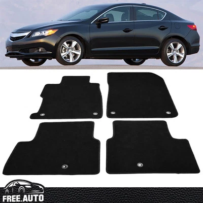 脚垫适用于 13-22 讴歌 ILX 黑色尼龙前后地毯 4 件 — 第 1/4 张图片