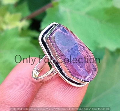 Заманчивое кольцо с гробом из стерлингового серебра 925 пробы с аметистом ювелирные изделия с драгоценными камнями - Изображение 1 из 2