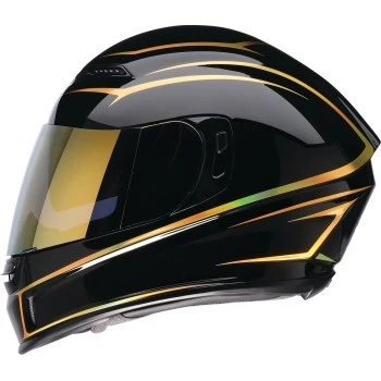 Capacete Z1R Jackal rosto inteiro - folha preto/dourado - tamanho adulto grande - Imagem 1 de 4