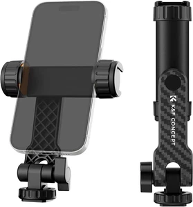 Clip per Cellulare, Supporto per Cellulare per Treppiede Con 2 Cold Shoe, Adatta - Foto 1 di 12