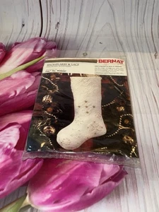 Bernat SNOWFLAKES & LACE Counted Stitchery Stocking Kit W09297 Vintage 1983 - Picture 1 of 2