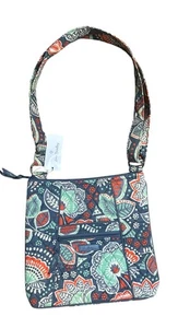 Borsa a tracolla Vera Bradley zip hipster nomade floreale grigia nuova con etichette - Foto 1 di 10