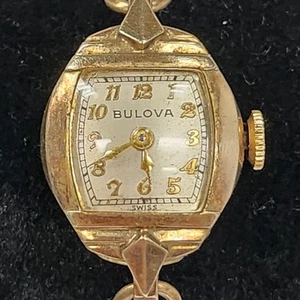 Vintage 1953 Bulova Ladies Wristwatch 10K Rolled Gold Plate 17 Jewels - Picture 1 of 11