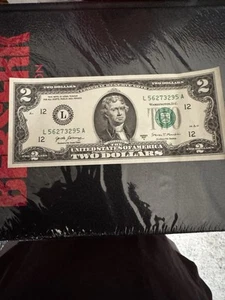 🔥 2 DOLLAR BILL 2017 SERIES L, LA RARE LETTER - Picture 1 of 2