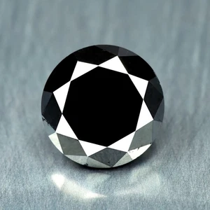 1.94Ct Attractive Quality Natural JET BLACK DIAMOND - Very Clean Surface Clarity - Picture 1 of 2