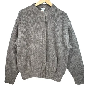 St. Michael Vintage Pure New Wool Beige Cardigan Button Sweater XL - Picture 1 of 6