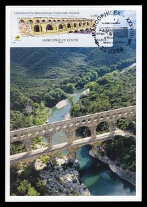 FRANCE 2014 Carte Maximum Card ATM LISA - MARCOPHILEX Uzès Pont du Gard aqueduct - Imagen 1 de 1