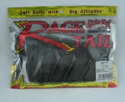 Strike King RGSHD-46 Rage Shad Green 5CT Green Pumpkin - Image 1 of 2