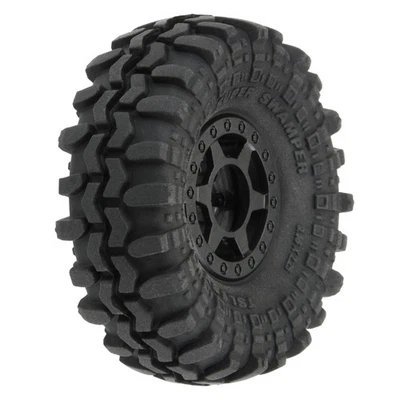 Pro-line Racing 1/24 Super Swamper F/R 1.0 Tires MTD 7mm Blk 4 PRO1021410 RC ... - Image 1 of 4