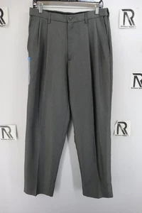 NWT Haggar Cool 18 Classic Fit Pleated Comfort Waist Size 32 32W X 32L Dark Gray - Picture 1 of 10