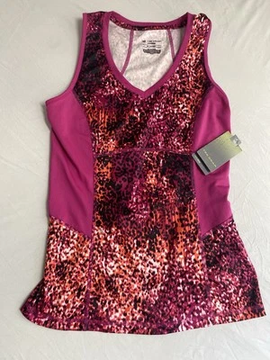 NWT DryTek Pink Leopard Pattern Women’s Athletic Tank Top, Size Medium - Image 1 of 4