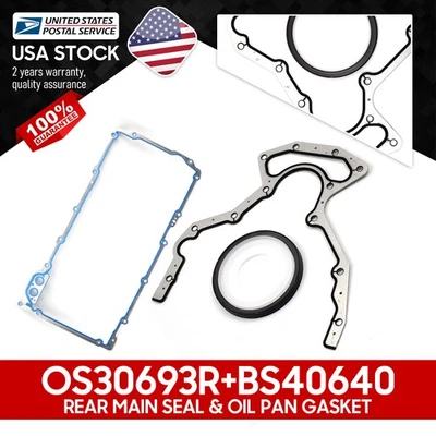 Junta del cárter de aceite del motor y sello principal trasero apto para GMC Savana 3500 Chevrolet Caprice Foto 1 de 4